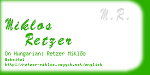 miklos retzer business card